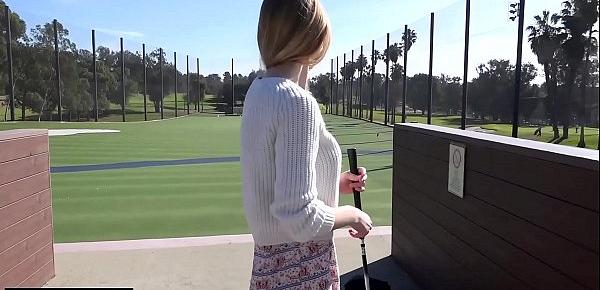  Nadya Nabakova puts her pussy on display at the golf course